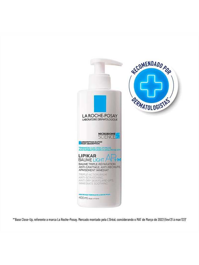 Hidratante corporal lipikar baume light ap + m – la roche-posay