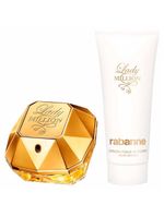 Coffret rabanne lady million kit - perfume feminino - edp + creme corporal