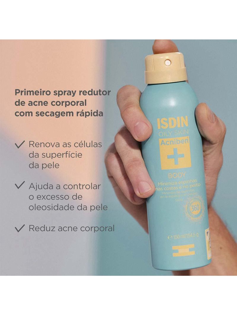 Spray corporal antiacne isdin acniben para peles oleosas