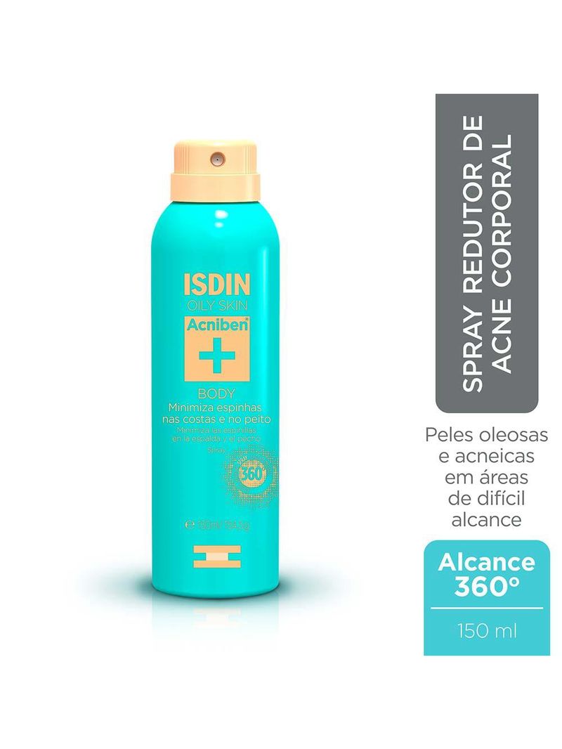 Spray corporal antiacne isdin acniben para peles oleosas
