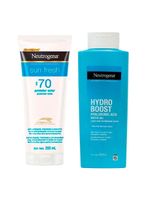 Neutrogena kit – protetor solar sun fresh fps70 200ml + hidratante corporal hydro boost 400ml