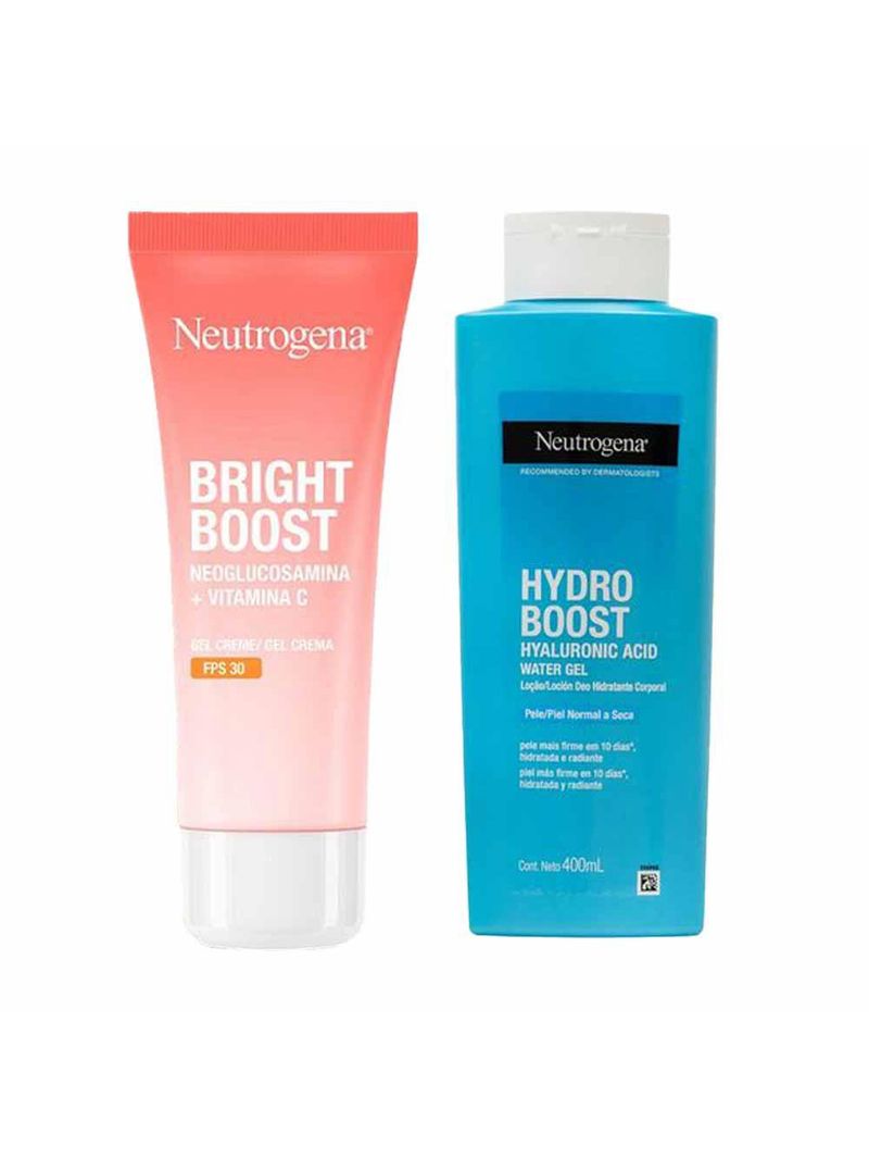 Neutrogena kit - hidratante corporal hydro boost + bright boost fps30