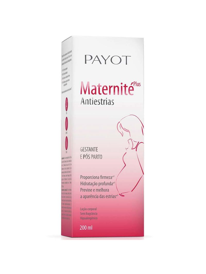 Loção corporal antiestrias payot maternité plus