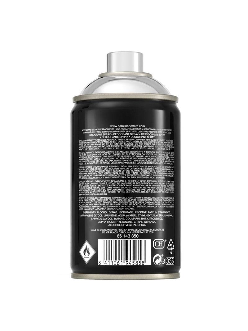 212 vip men black carolina herrera - body spray