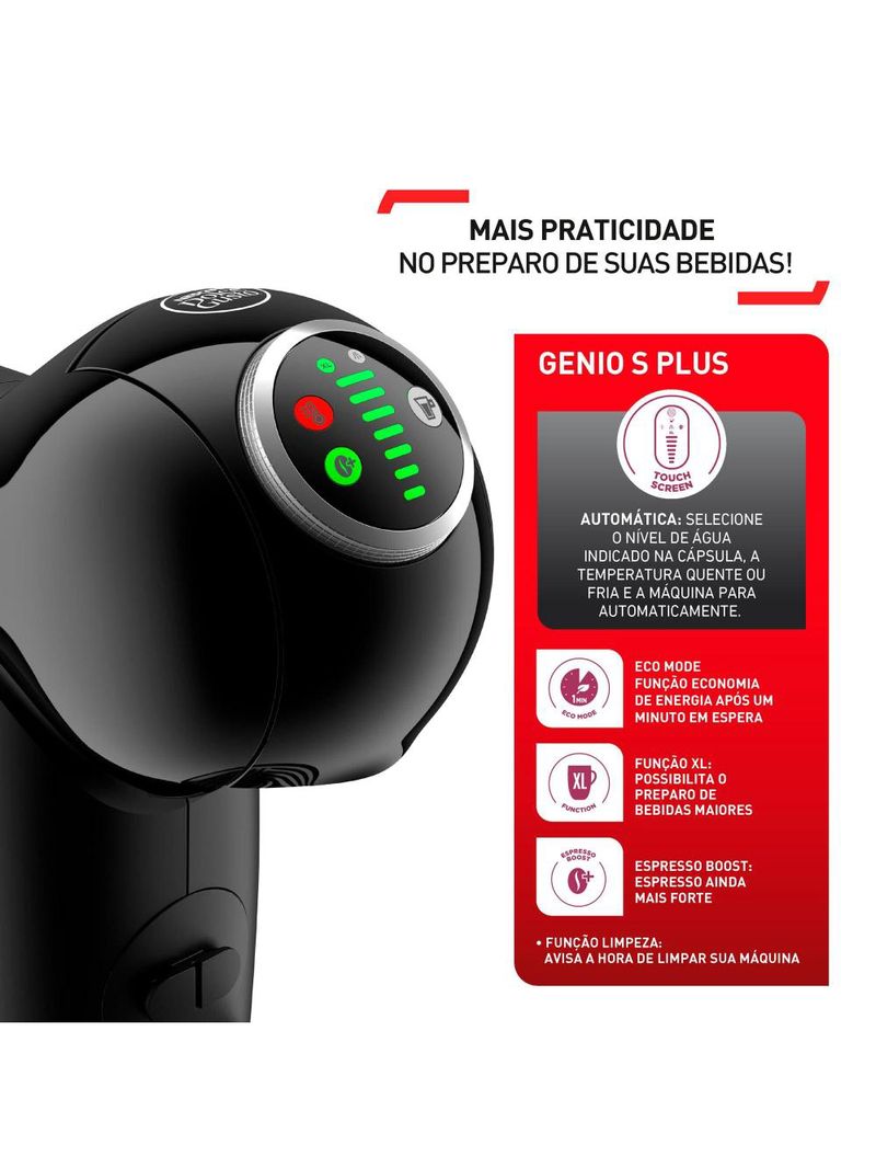 Cafeteira expresso arno dolce gusto genio s plus dgs2 - preta
