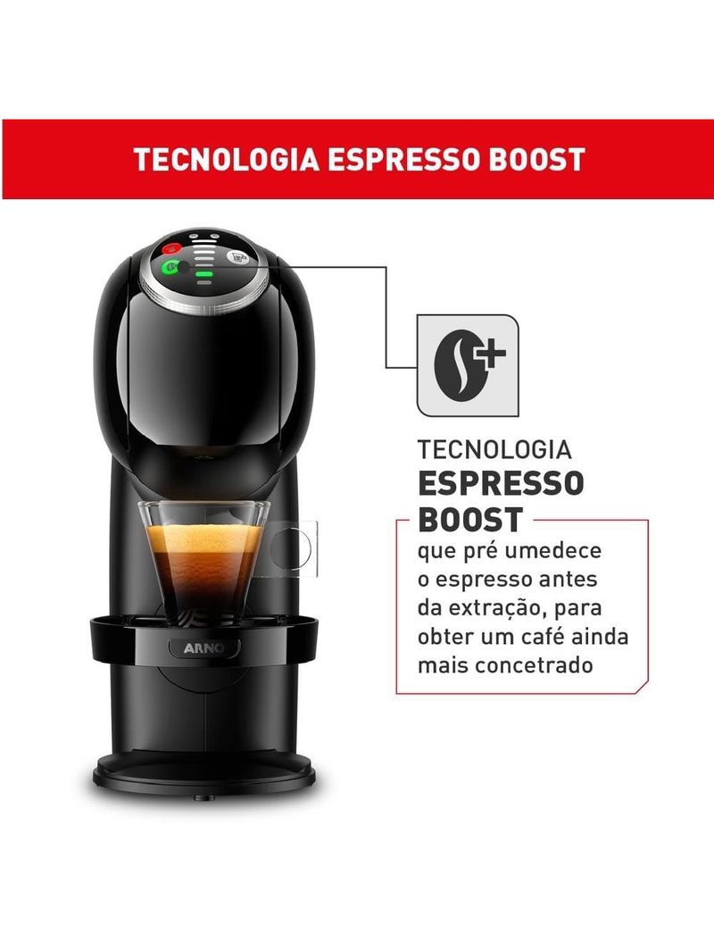 Cafeteira expresso arno dolce gusto genio s plus dgs2 - preta