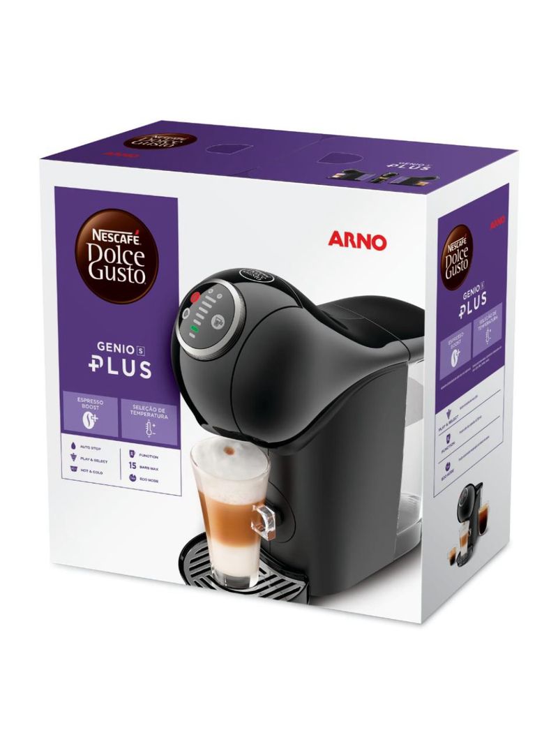 Cafeteira expresso arno dolce gusto genio s plus dgs2 - preta