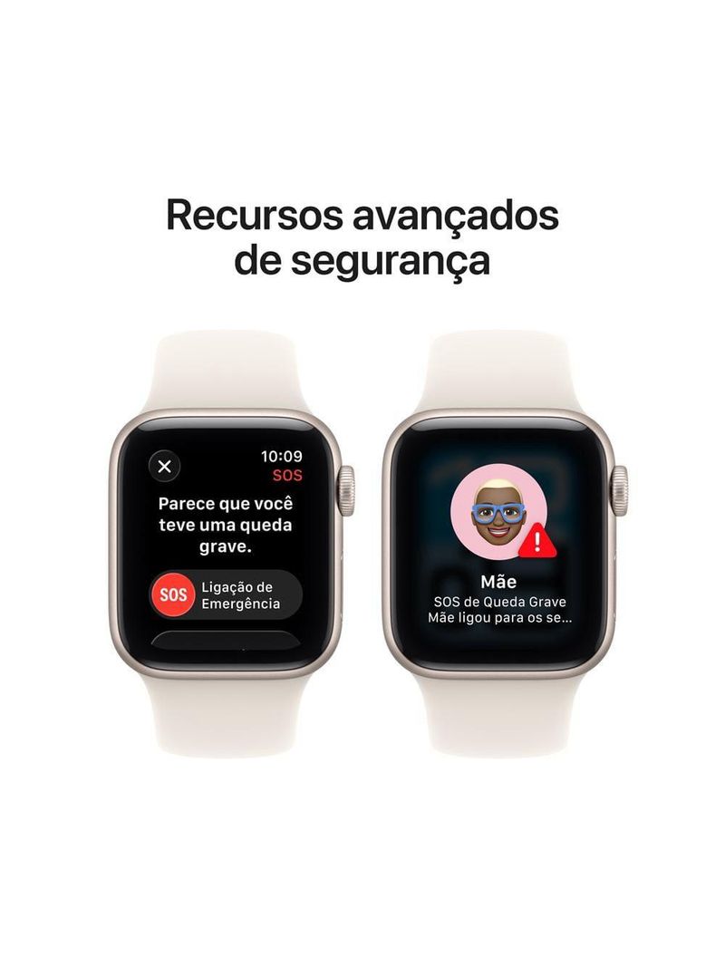 Apple watch se 3 gps 44mm pulseira esportiva m/g estelar