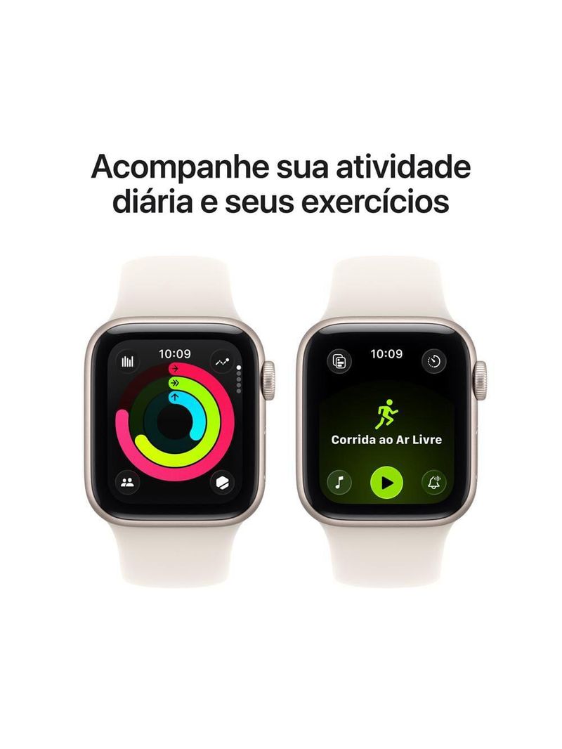 Apple watch se 3 gps 44mm pulseira esportiva m/g estelar