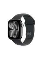 Apple watch series 11 gps+ cellular 42mm preto brilhante pulseira m/g esportiva preta