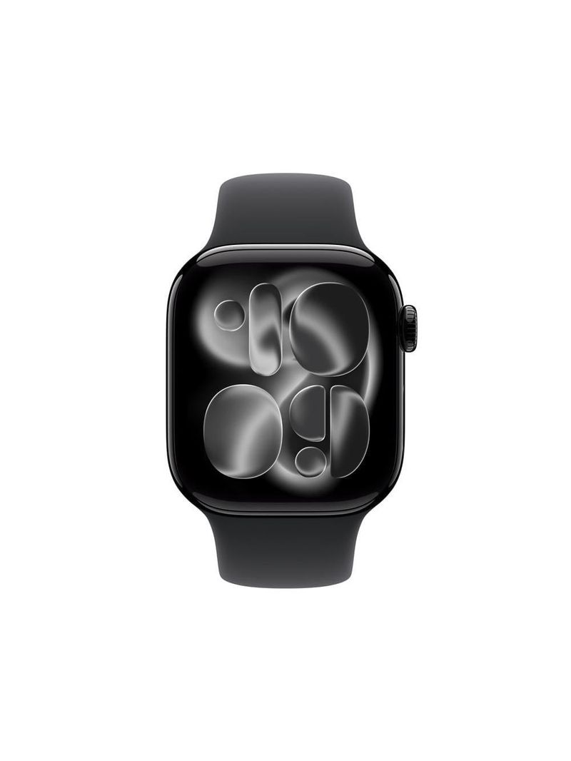 Apple watch series 11 gps+ cellular 42mm preto brilhante pulseira m/g esportiva preta