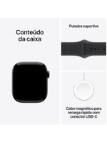 Apple watch series 11 gps+ cellular 42mm preto brilhante pulseira m/g esportiva preta