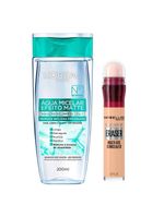 L’oréal paris + maybelline kit - Água micelar efeito matte + corretivo líquido light