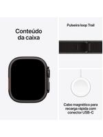 Apple watch ultra 3 gps+ cellular 49mm preto pulseira loop trail p/m preta-carvão