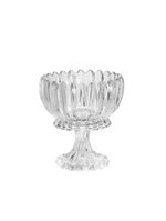 Potiche decorativo de cristal com pé e tampa geneva 11cm x