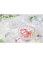 Potiche decorativo de cristal com pé e tampa geneva 11cm x