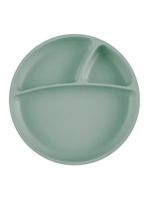 Prato infantil de silicone com divisórias e sucção portions river green - minikoioi