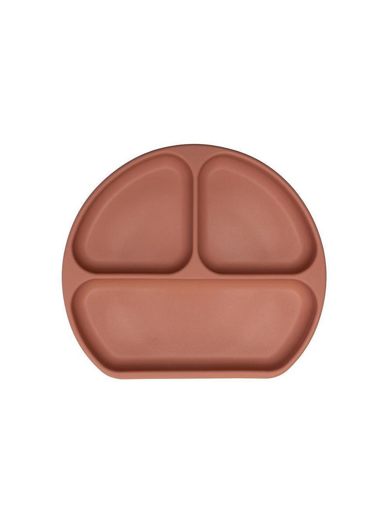 Prato de silicone com divisórias piccolo terracota - infanti