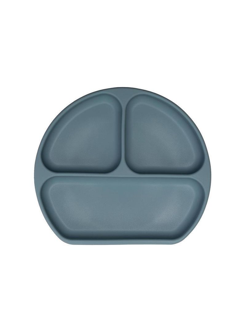 Prato de silicone com divisórias piccolo azul - infanti