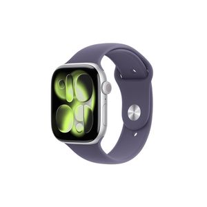 Apple watch series 11 gps+ cellular 46mm prateado pulseira m/g esportiva roxo-névoa