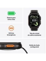 Apple watch ultra 3 gps+ cellular 49mm pulseira milanês g preta