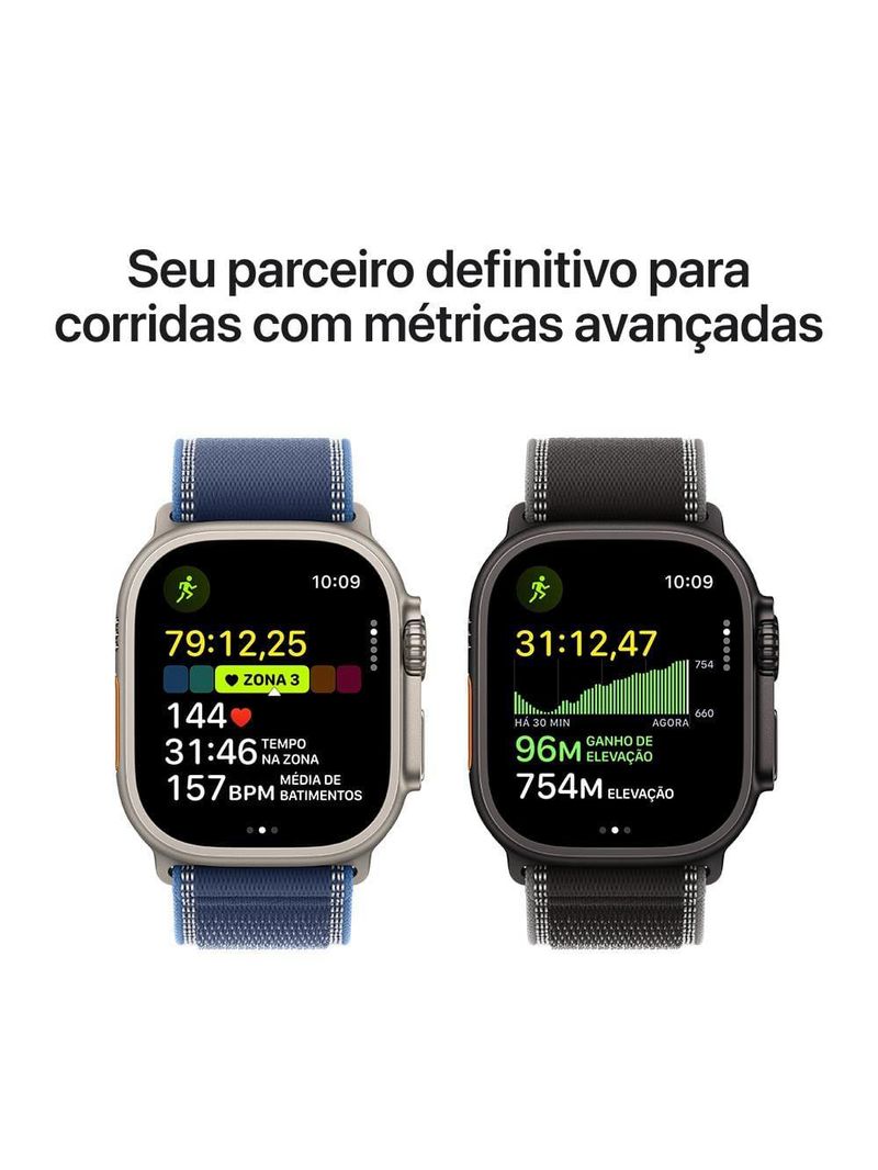 Apple watch ultra 3 gps+ cellular 49mm pulseira milanês g preta