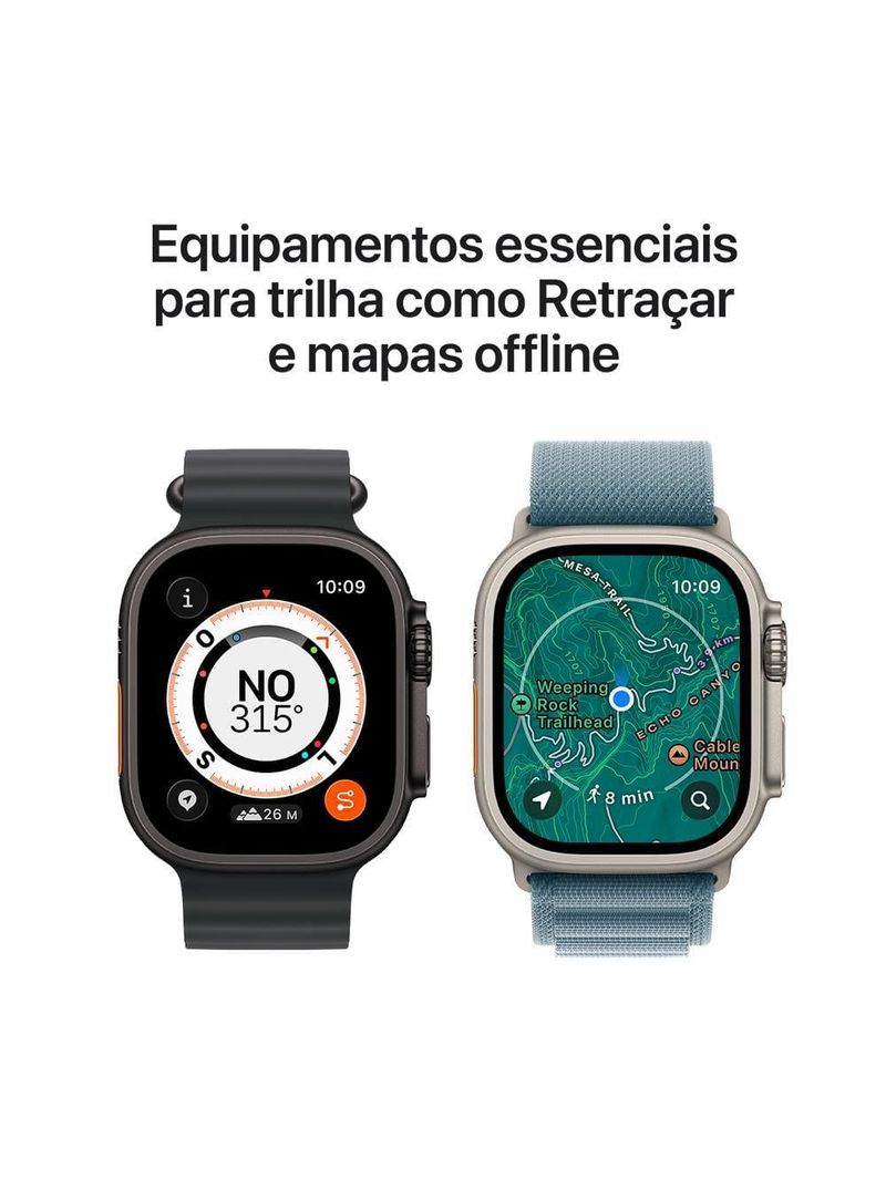 Apple watch ultra 3 gps+ cellular 49mm pulseira milanês g preta