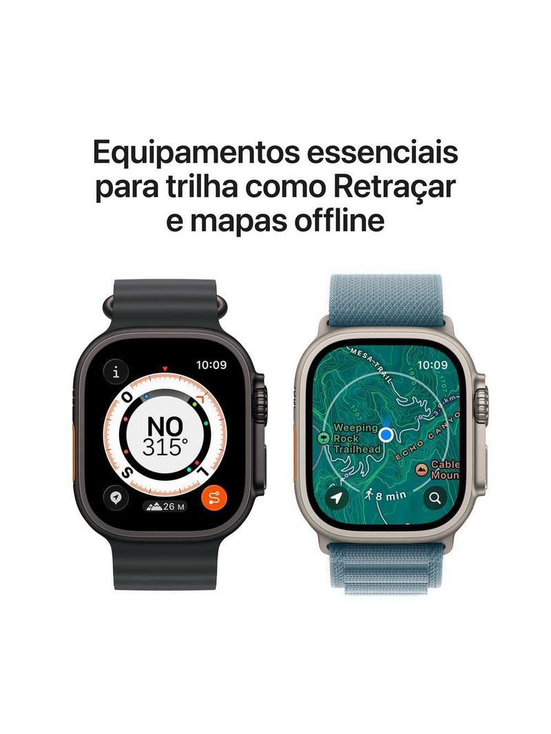 Apple watch ultra 3 gps+ cellular 49mm pulseira loop alpina m preta