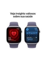 Apple watch series 11 gps+ cellular 46mm prateado pulseira p/m esportiva roxo-névoa