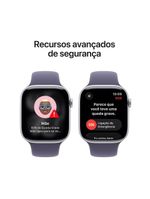 Apple watch series 11 gps+ cellular 46mm prateado pulseira p/m esportiva roxo-névoa