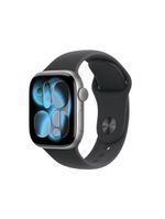 Apple watch series 11 gps+ cellular 42mm cinza-espacial pulseira m/g esportiva preta