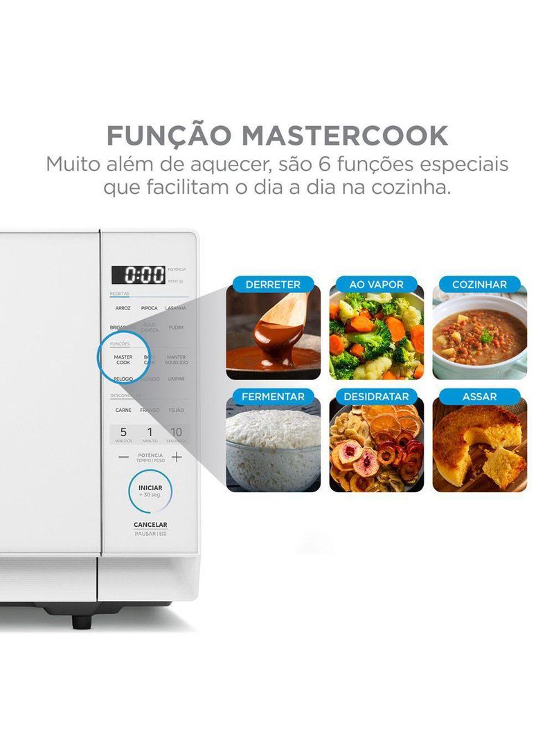 Micro-Ondas Midea 27L Mastercook Branco 127V (MHP27B1)