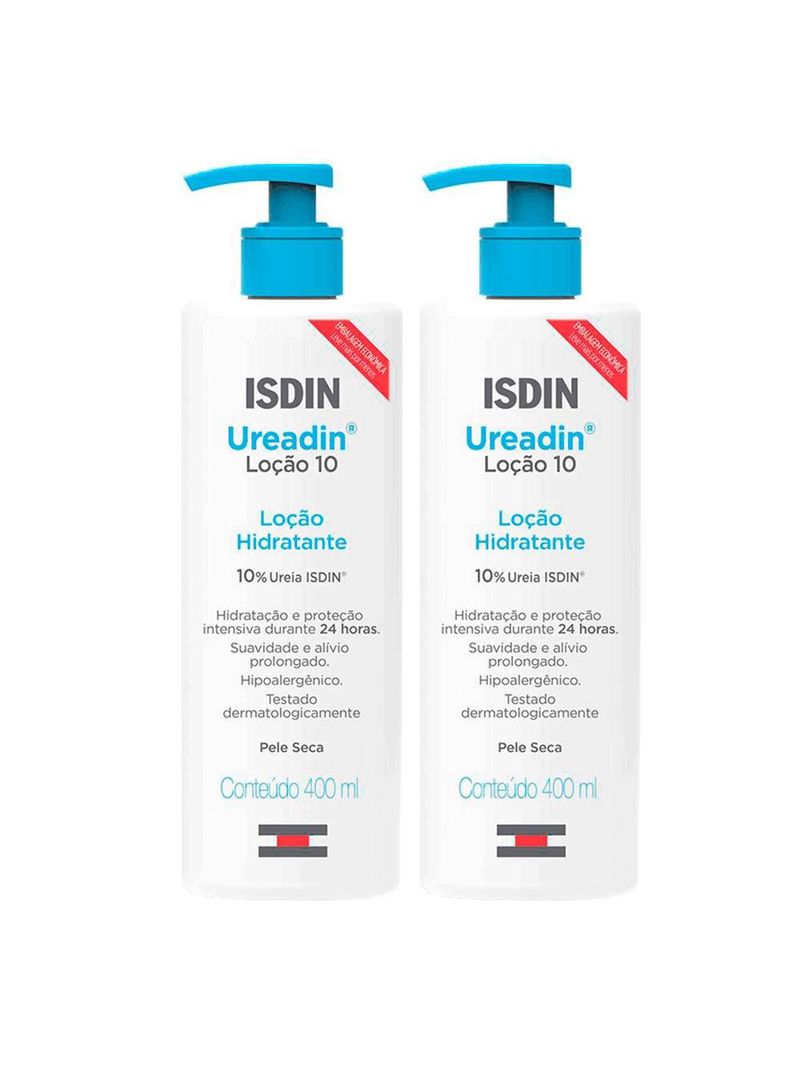 Isdin ureadin 10 kit com 2 unidades – loção hidratante corporal – 400ml