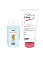Isdin kit - creme corporal antiestrias + protetor solar facial fusion water 5 stars fps60