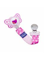 Prendedor de chupeta fashion clip rosa - chicco