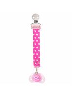 Prendedor de chupeta fashion clip rosa - chicco