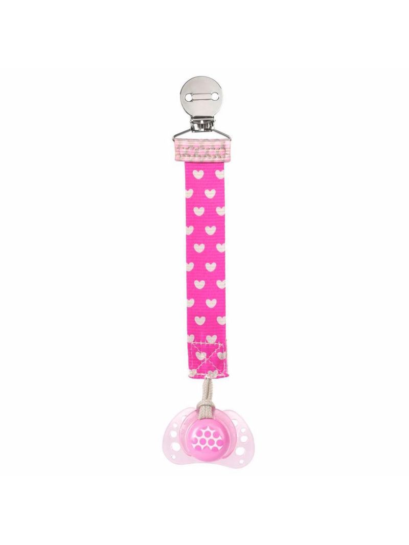 Prendedor de chupeta fashion clip rosa - chicco