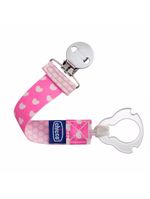 Prendedor de chupeta fashion clip rosa - chicco