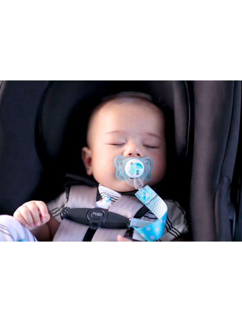 Prendedor de chupeta fashion clip azul - chicco