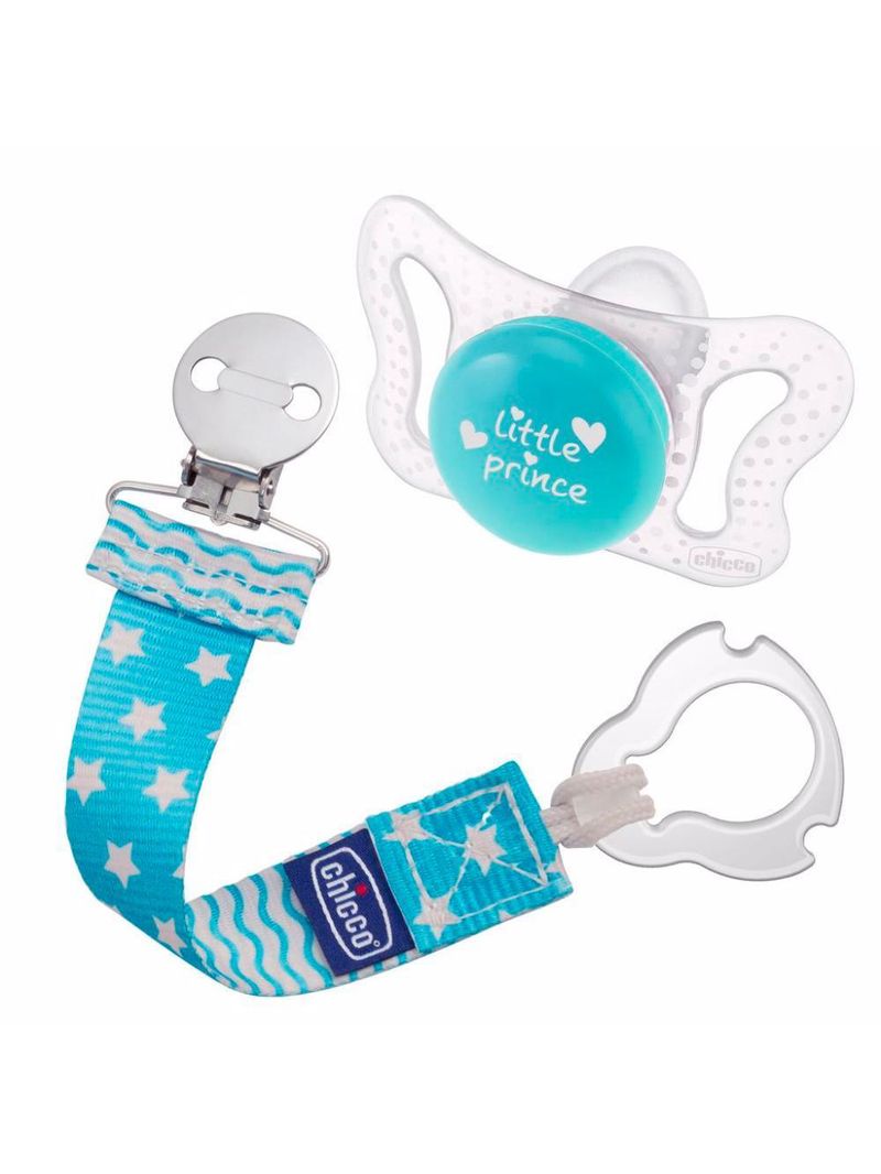 Prendedor de chupeta fashion clip azul - chicco