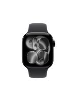Apple watch series 11 gps 42mm preto brilhante pulseira m/g esportiva preta