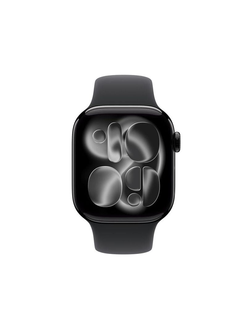 Apple watch series 11 gps 42mm preto brilhante pulseira m/g esportiva preta