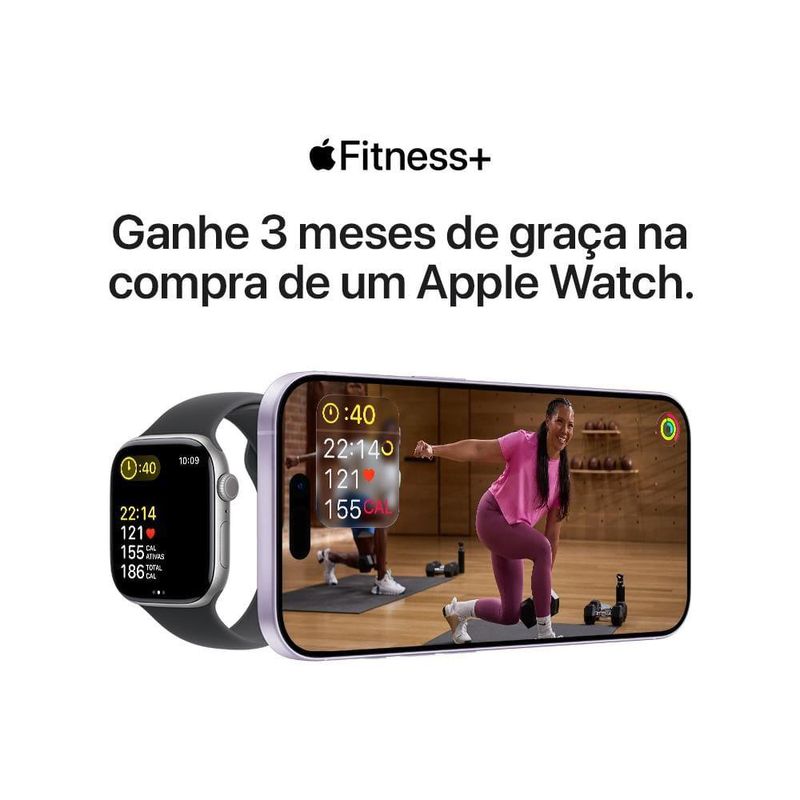 Apple watch se 3 gps 40mm pulseira esportiva p/m meia-noite