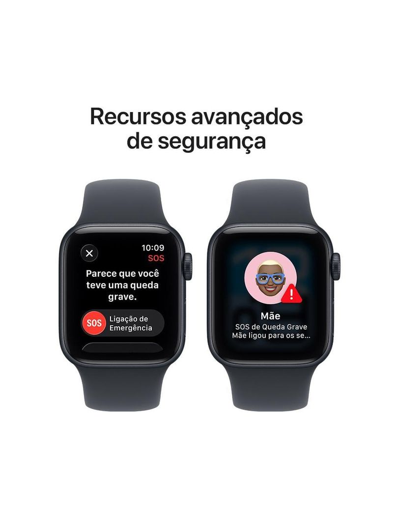 Apple watch se 3 gps 40mm pulseira esportiva p/m meia-noite