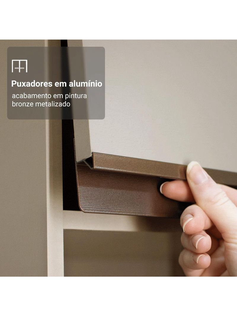 Armário De Cozinha Completa De Canto 465 Cm Suspensa Nice Madesa 10 Crema