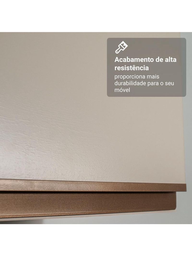 Armário De Cozinha Completa De Canto 465 Cm Suspensa Nice Madesa 10 Crema