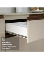 Armário De Cozinha Completa De Canto 465 Cm Suspensa Nice Madesa 10 Crema