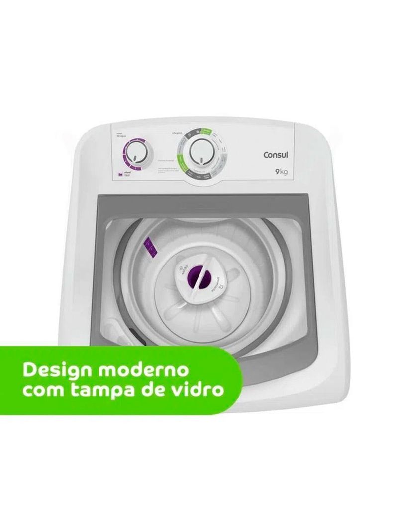 Máquina De Lavar Consul 9Kg c/ Ciclo Edredom Branca