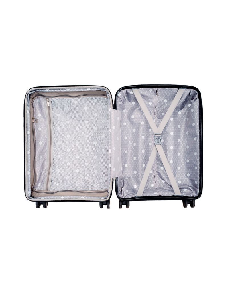 Mala Pequena de Bordo Navegat Expansíve Branca Rodas Duplas Cadeado TSA Polipropileno