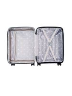 Mala Pequena de Bordo Navegat Expansível Violeta Rodas Duplas Cadeado TSA Polipropileno